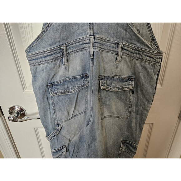 Anthropologie Pilcro Womens Blue Denim Overalls, Painter, Raw Hem, Boho, Sz. 29 - Picture 8 of 14